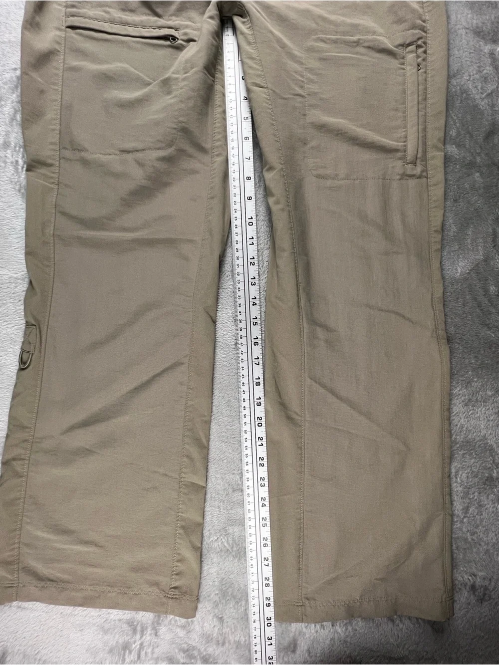 The North Face Womens Pants Size 8 Roll-Tab Relaxed Fit Tan Beige Nylon Hiking